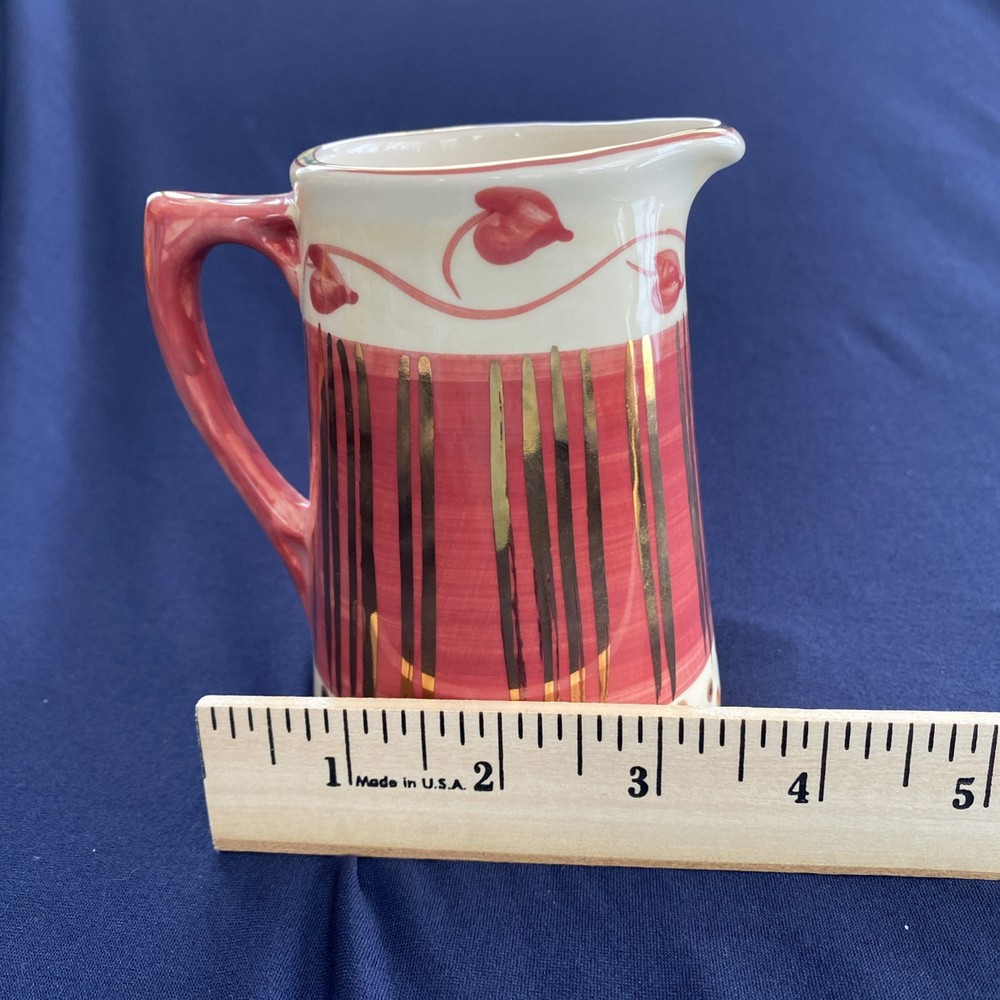 Small Hand Painted Pitcher Signed “Faune Suzanne Katklunja