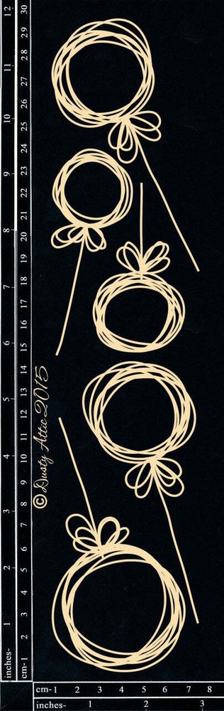 Dusty Attic Chipboard 3x12 - Baubles #3, DA1419