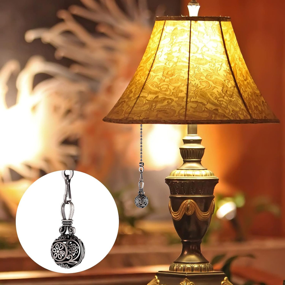 Yaomiao 4 Pcs Ceiling Fan Pull Chain Extension Decorative Light Fan Chains Set P
