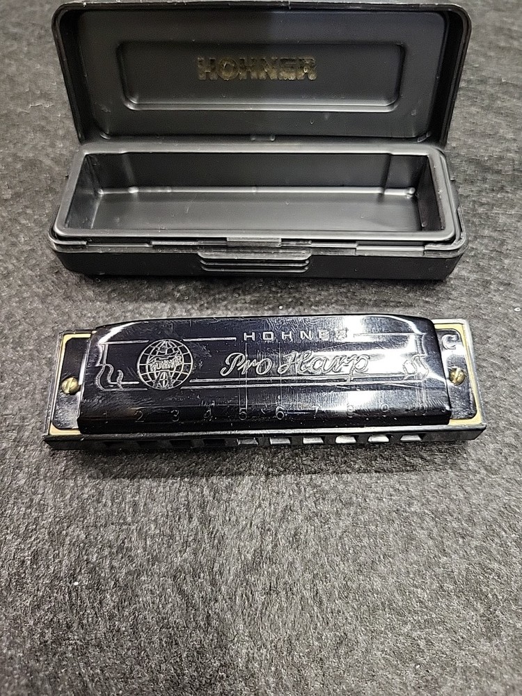 Hohner Pro Harp Harmonica Made In Germany With Plastic Case