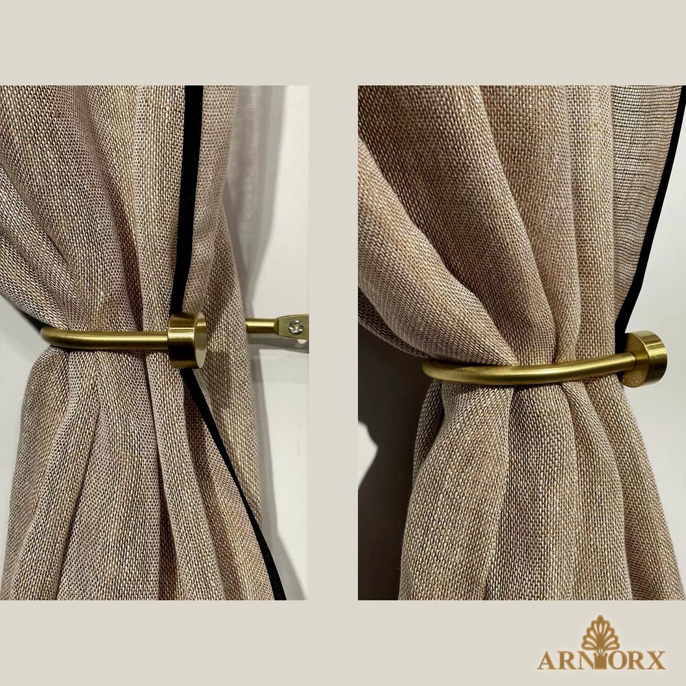 Quality Curtain Holdbacks, Solid Steel Curtain Holdback with Disk Finial,Elec...