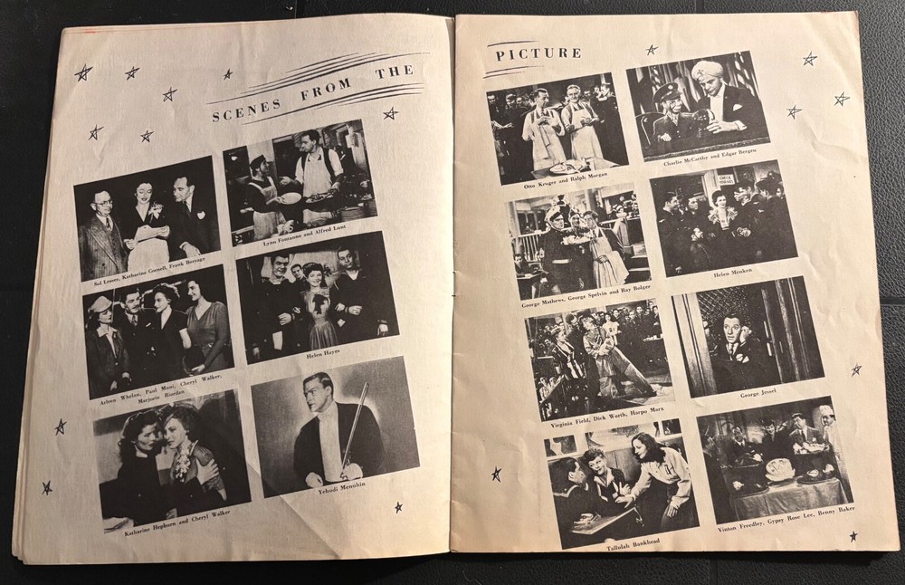 World War II - Stage Door Canteen Program Sol Lesser Nice Shape!