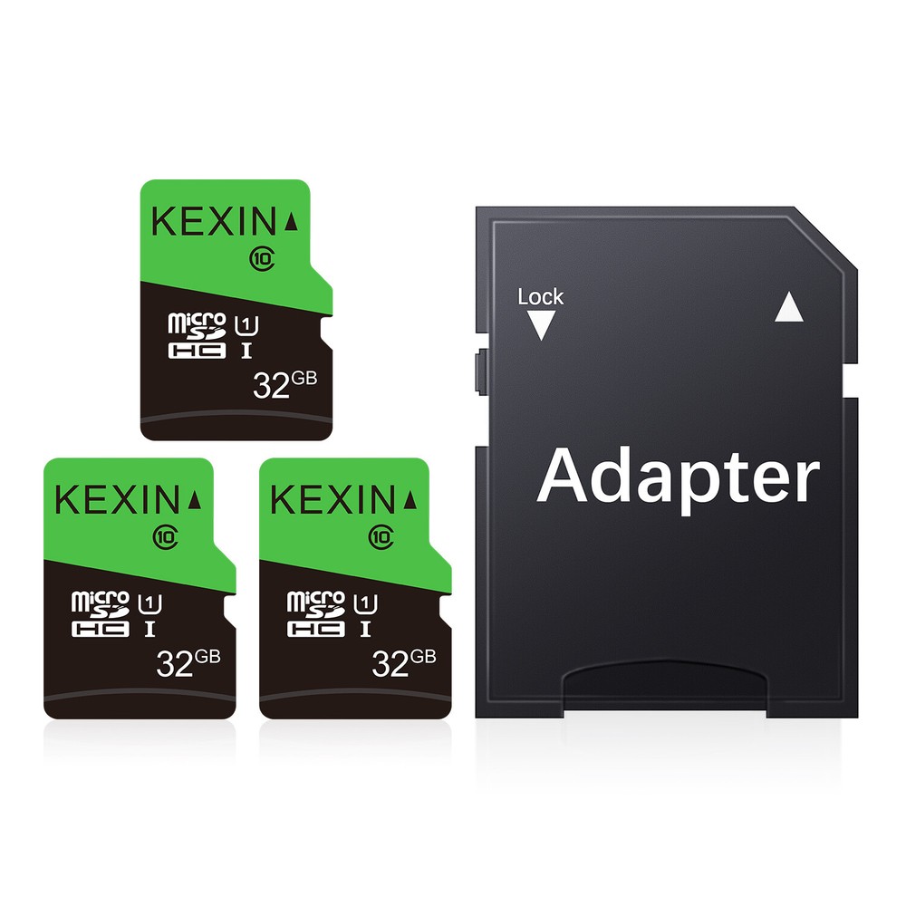 3Pack 32GB Micro SD SDHC Class 10 TF SD Flash Drive Memory Card For Phone Camera