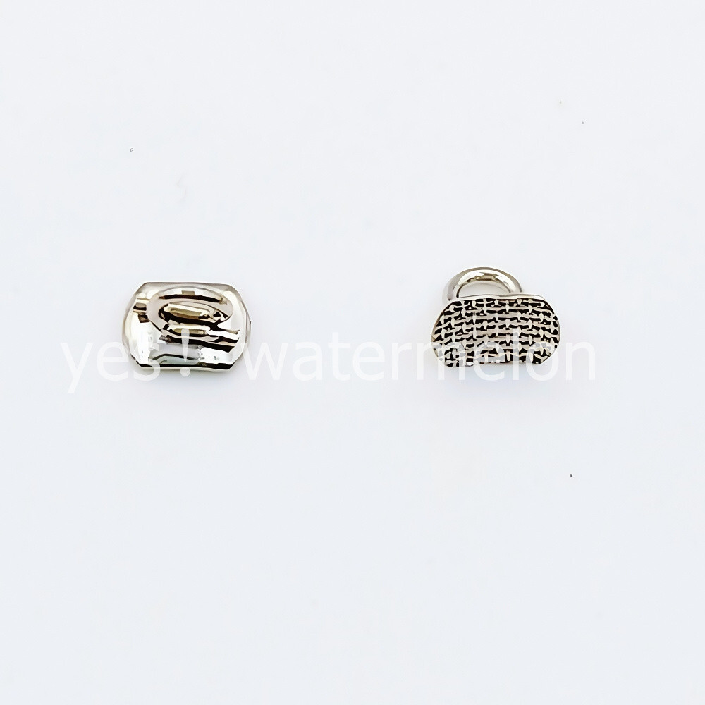 100 Pcs Dental Orthodontic Direct Bond Eyelet Rectangular Base Lingual Button