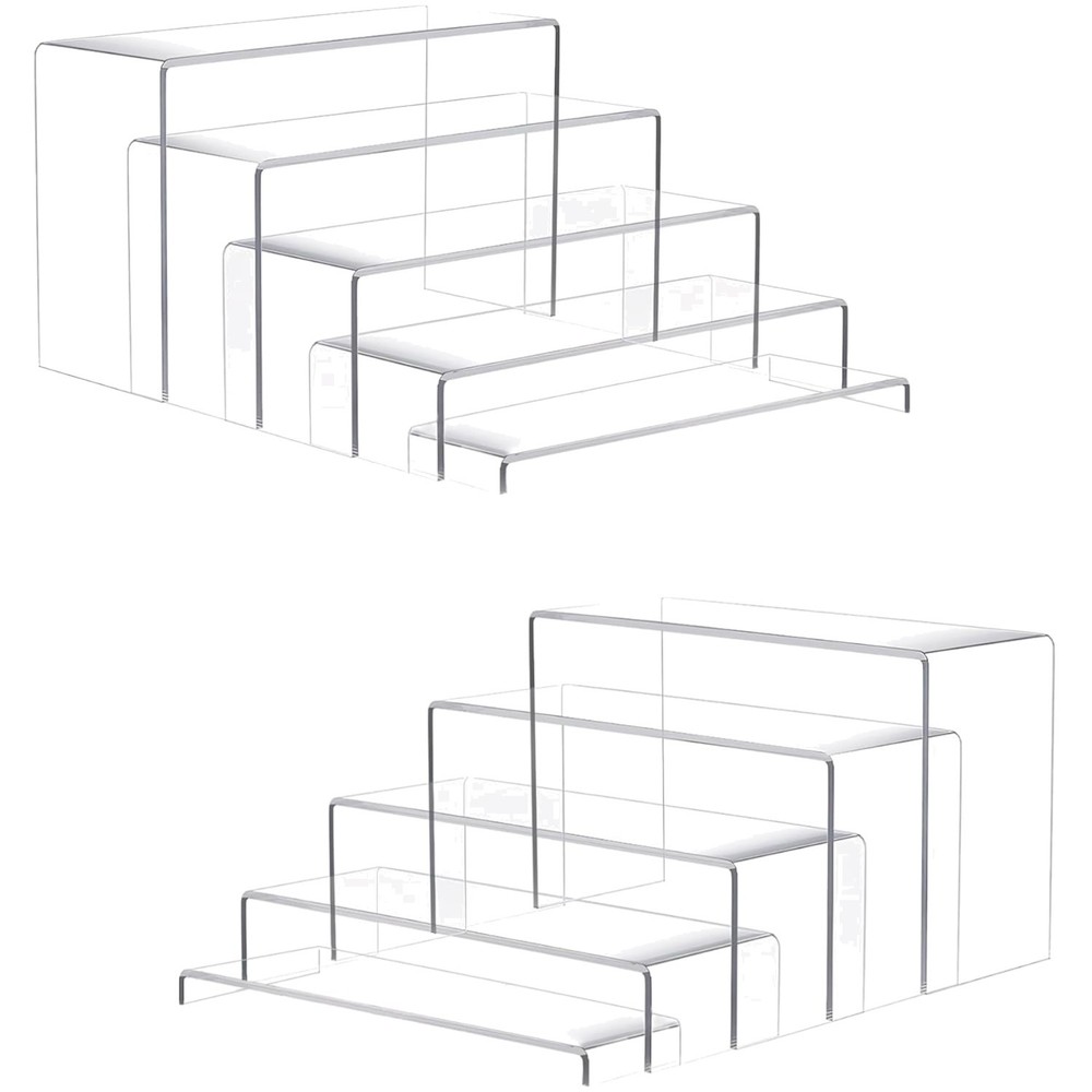 Versatile Acrylic Display Risers - 10 Pcs for Jewelry, Cupcakes & Figurines