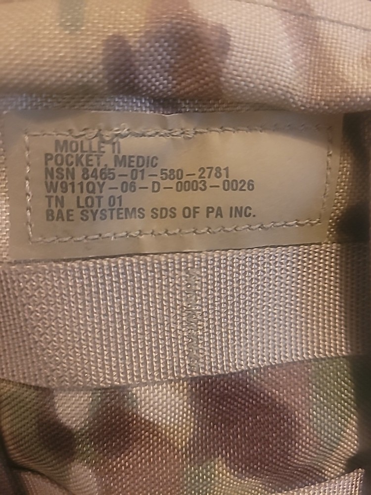 US Army MOLLE Ii Multicam Medic Pouch Clean