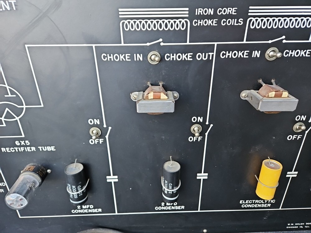 rare Welch Scientific Input Output Wave Current Training Teaching display 66S4