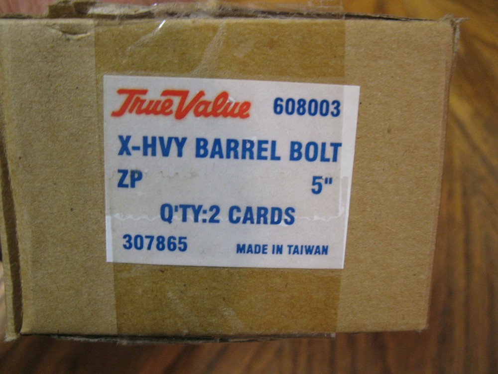 2 Pack Hardware Extra Heavy 5" Barrel Bolt.