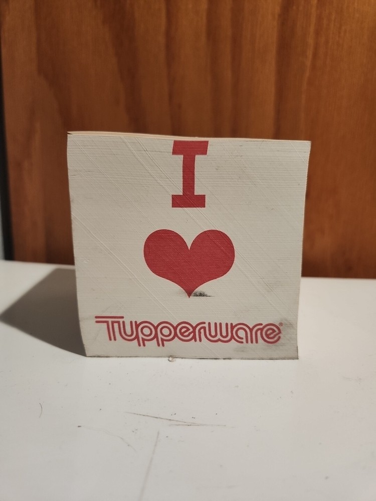 Memo Note Cube I Love Tupperware from the 80's