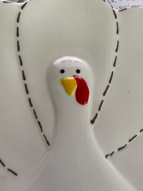 8 x 12 Transpac Dolomite Turkey platter Exc Condition