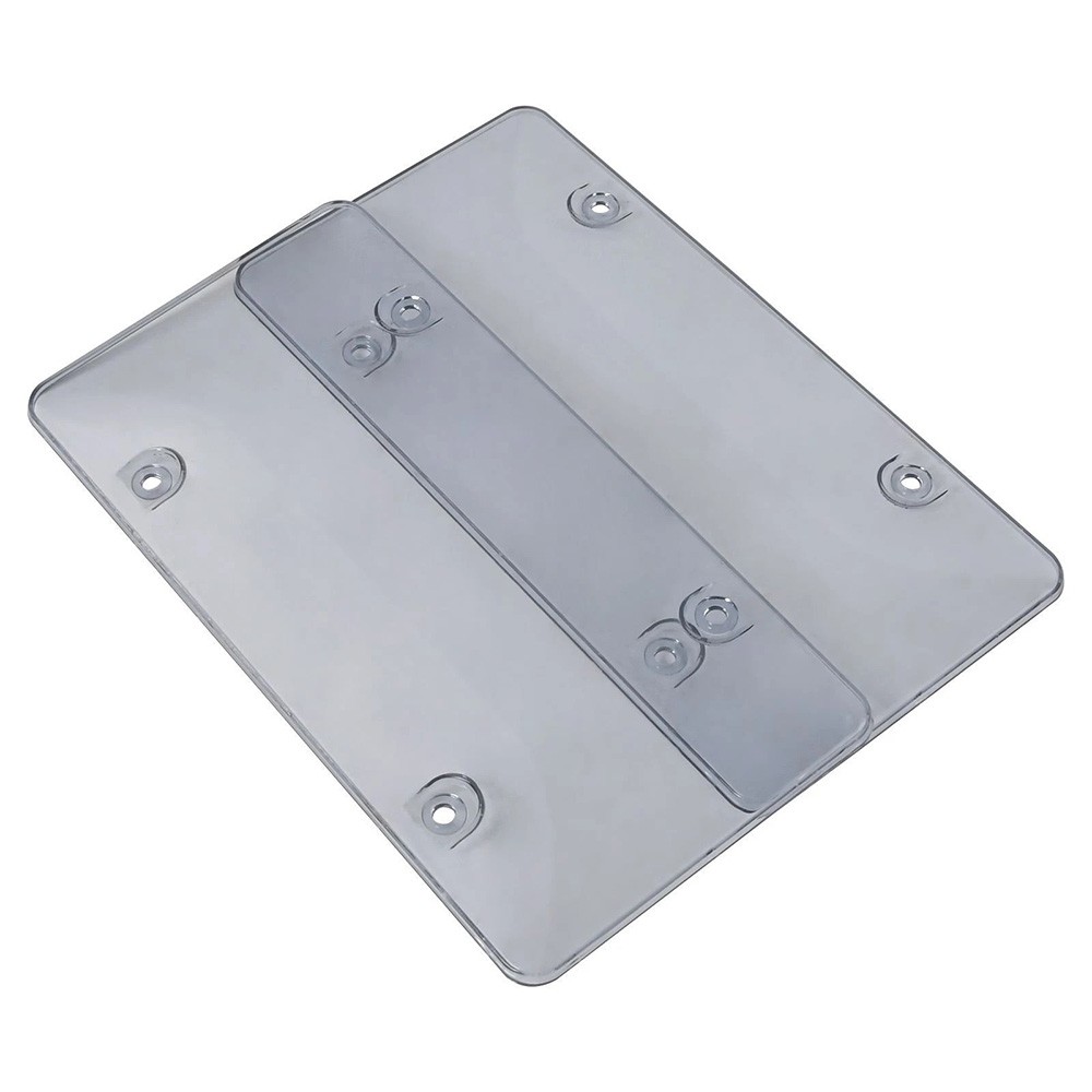 License Trim Plates 2 Pack Frame Decors Gray Bubble Protector For US Plate
