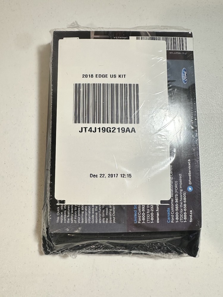 2018 Ford Edge Owner Manual Set