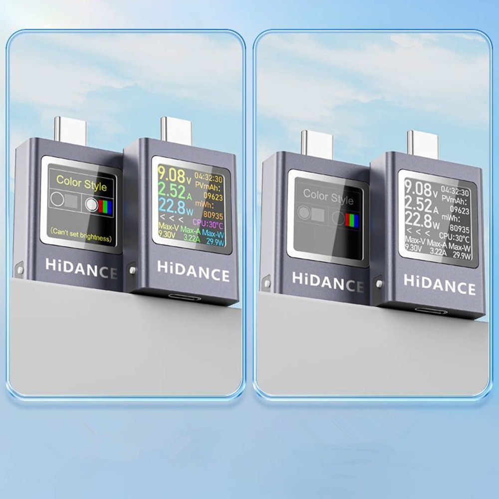 USB C Energy Capacity Tester HD Screen Offline Data Storage Wide Compatibility