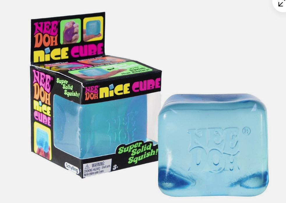 NeeDoh Nice Cube Blue Schylling Nee Doh Genuine NEW BLUE