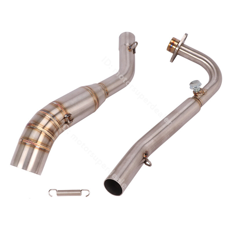 For Kawasaki Z125 Pro Full System Exhaust Tips Muffler Black Front Header Pipe