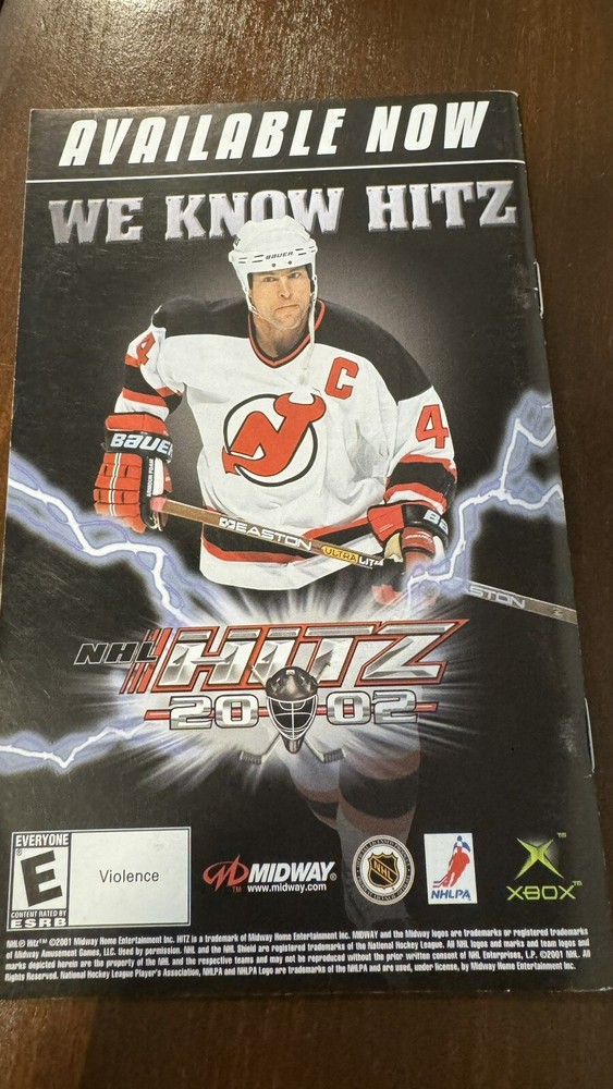 NFL Blitz 2002 Microsoft XBOX Instruction Manual Only