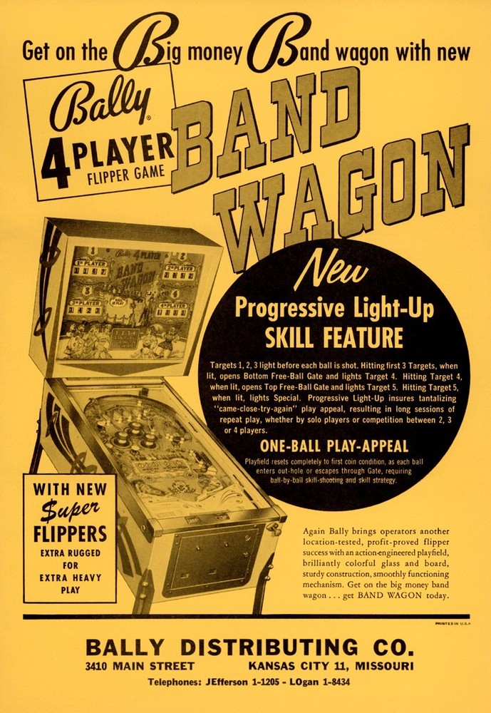 1965 Bally Band Wagon Pinball Machine Rubber Ring Kit