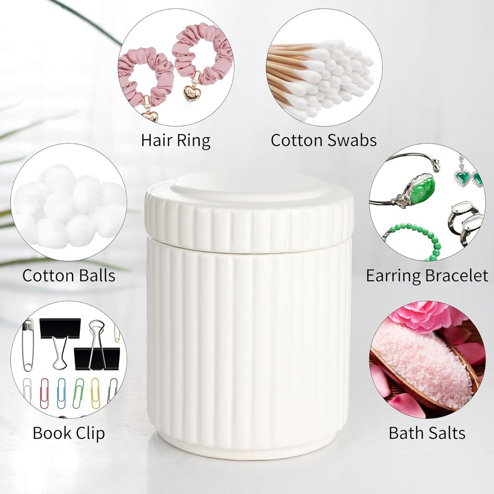 White Bathroom Accessory Set 5PCS,Ceramic Bathroom Accessory Set