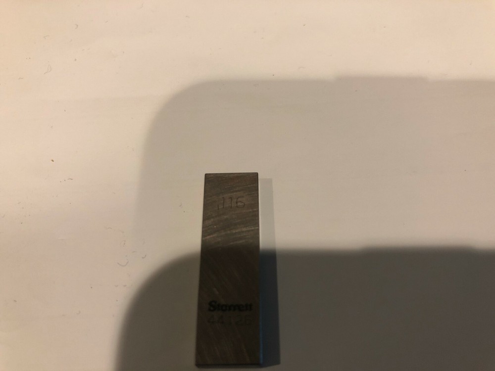 .116" Starrett Rectangular Steel Gage Gauge Block.