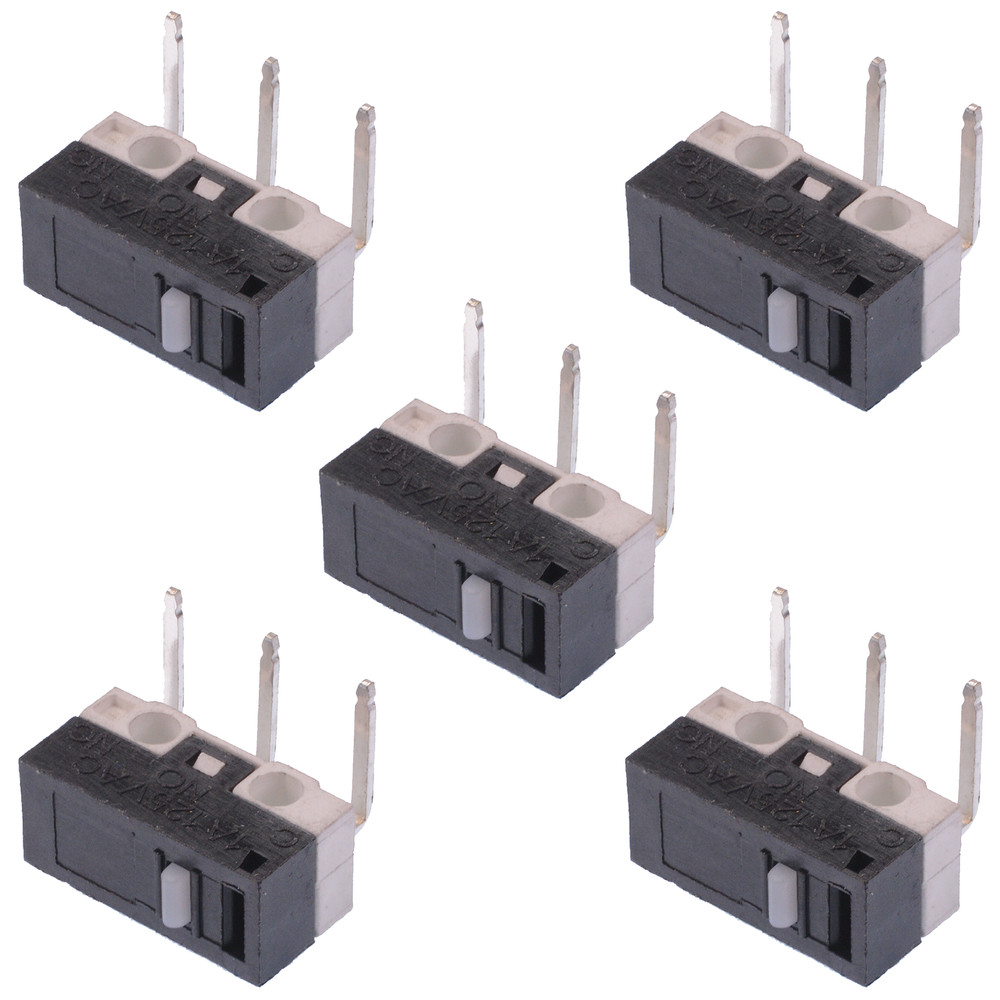 5 x Push Button Subminiature Horizontal PCB Microswitch SPDT 3A
