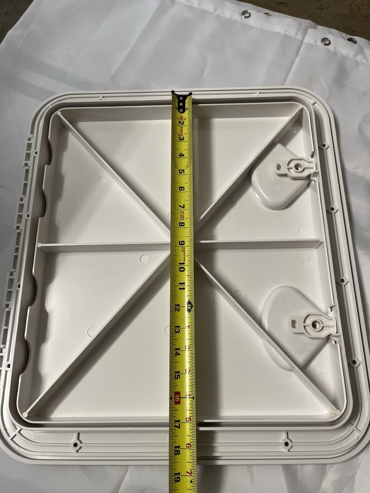 20.5"x18" ABS Boat Deck Access Hatch with Lid, White