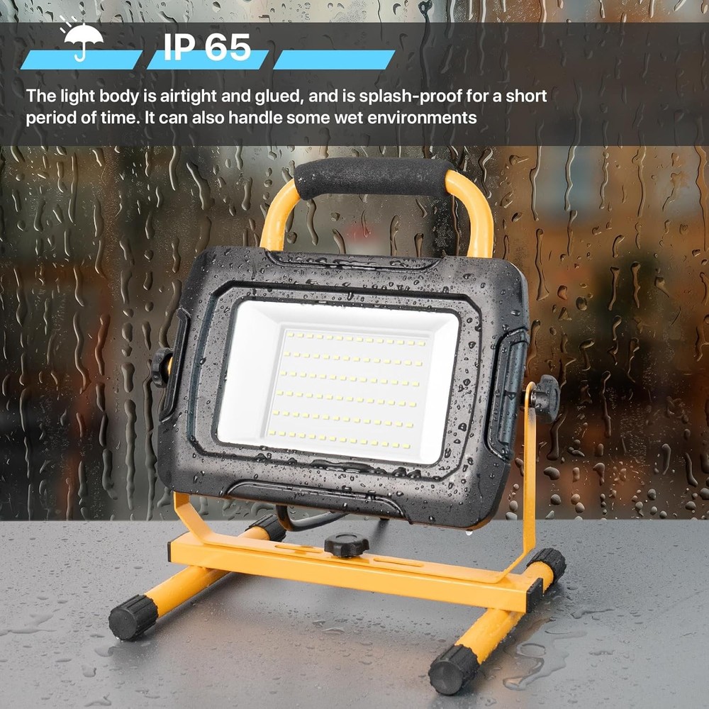 HYPERLITE 1pack LED Construction String Lights 100FT Bundle 1pack LED Work Light