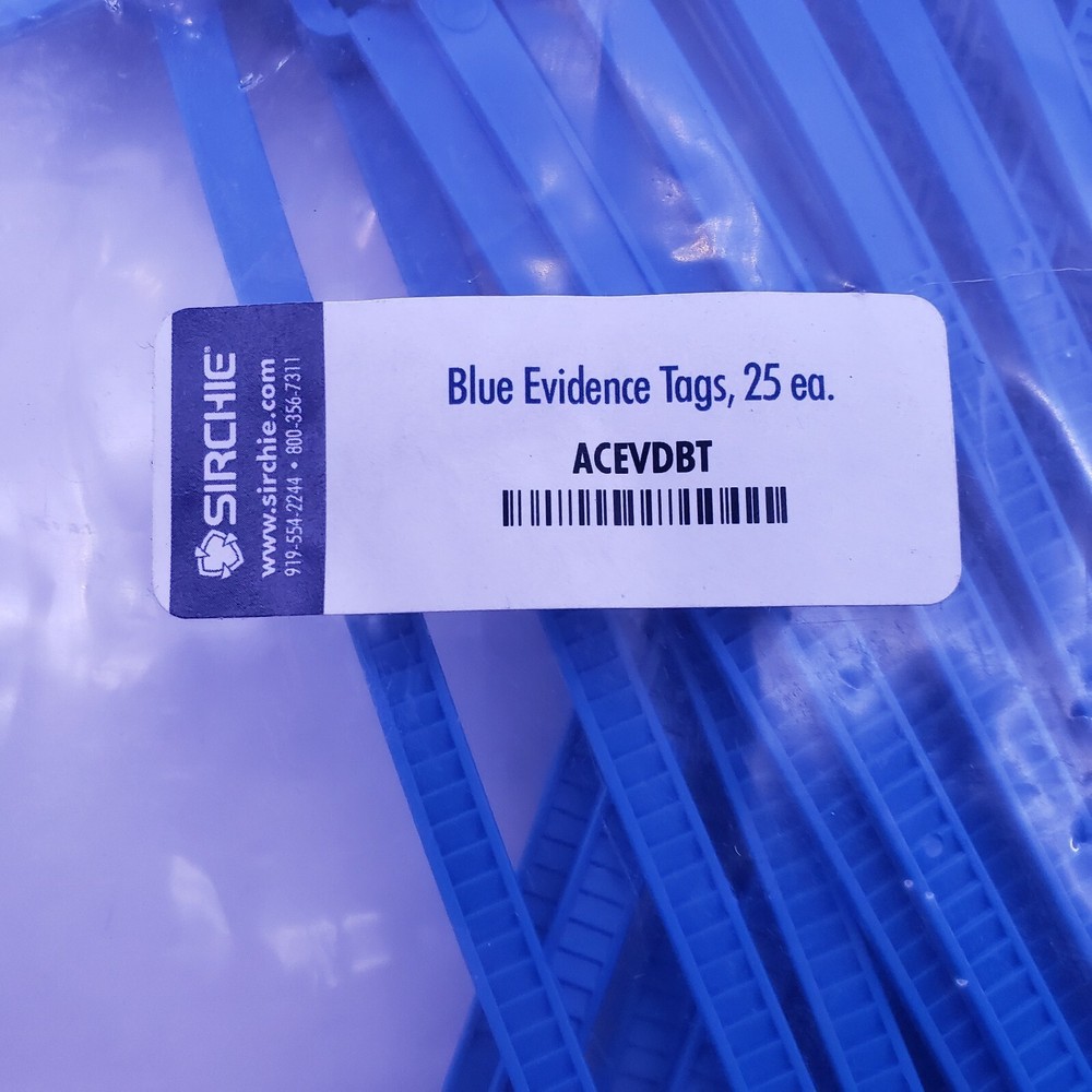 Sirchie Blue Evidence Tags 25 Ea ACEVDBT