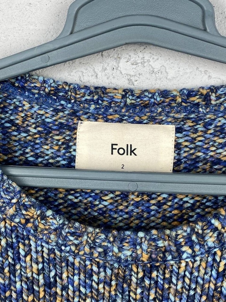 Folk Heavy Cable Knitted Wool Sweater Size 2