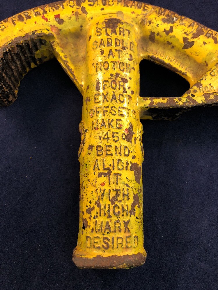 Vintage Yellow Electrunite 1/2" Pipe Bender Model 1472-m-2