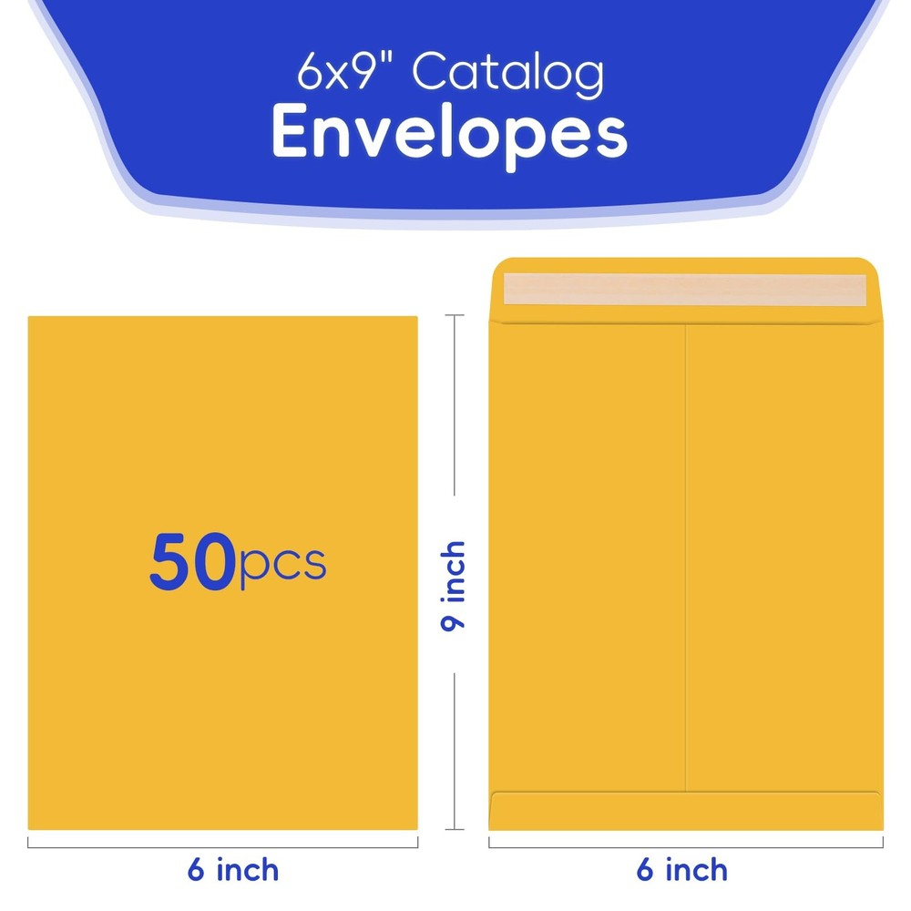 6x9 Envelopes Self Seal for Mailing, Organize, Storage, Home Documents