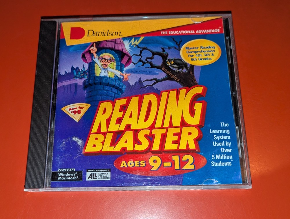 Reading Blaster: Ages 9-12 (PC-CD ROM, 1997) Windows/Mac