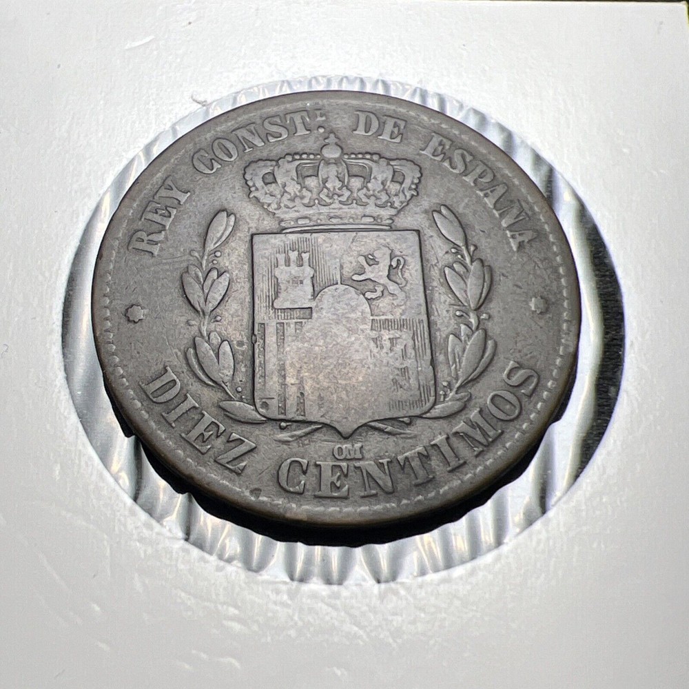 1878 Spain 10 Centimos X2038