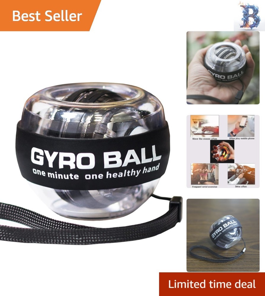 Compact Forearm Exerciser - Portable Wrist Gyro Ball for Strength & Coordination