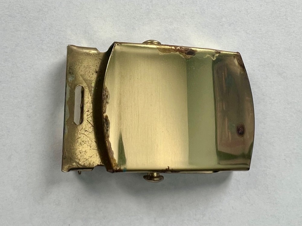 Web Belt Buckle Military Brass