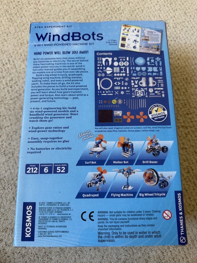 WindBots 6 In 1 Wind Powered machine Kit
