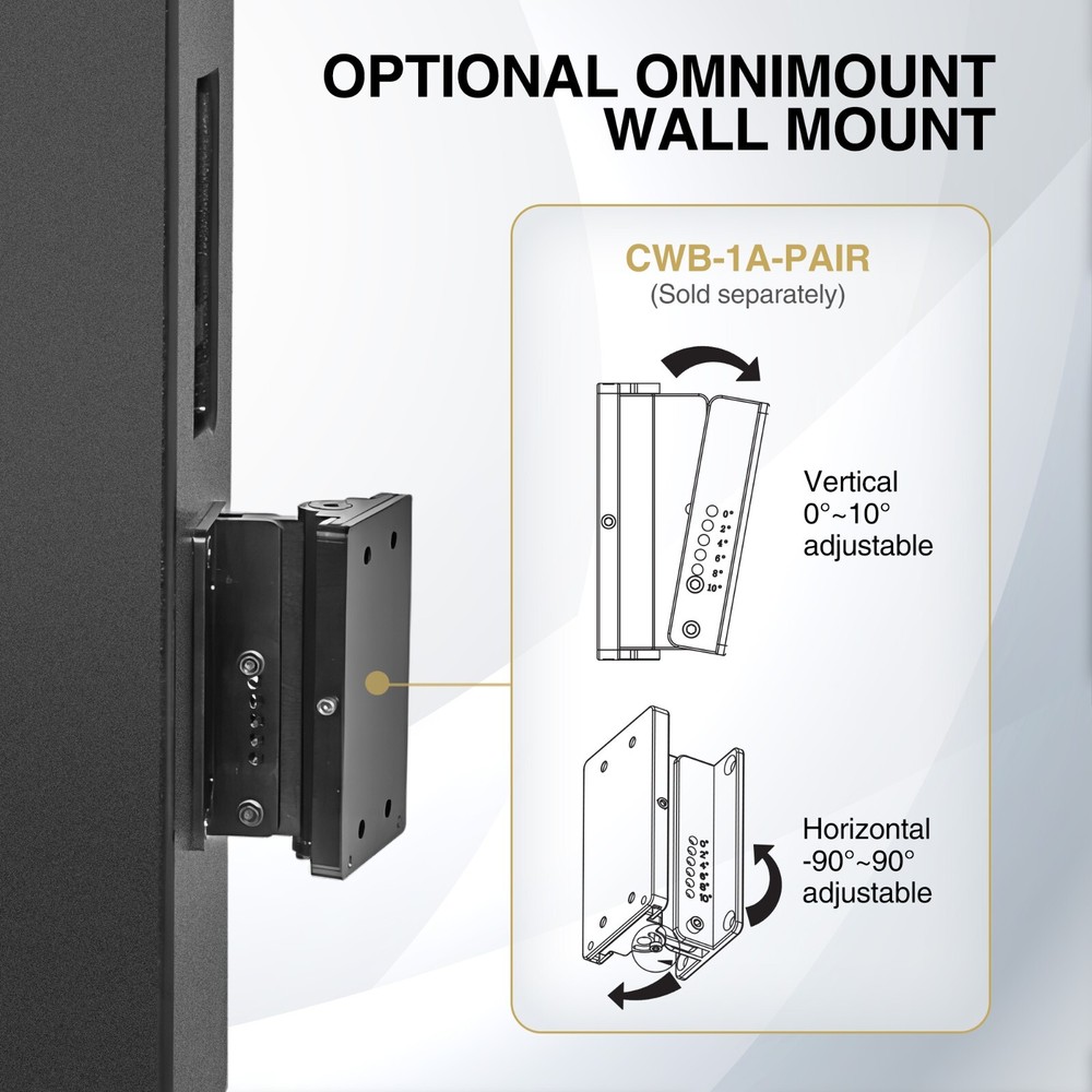 OPEN BOX:Sound Town Passive Wall-Mount Column Line Array Speaker (CARPO-P12B-R)