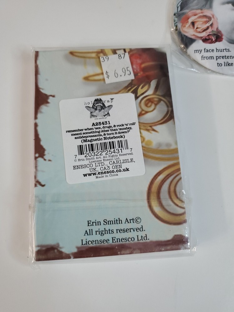 HOLY CRAP NOTEPAD, Bookmark, Magnet, Iron On Patch Erin Smith for Enesco