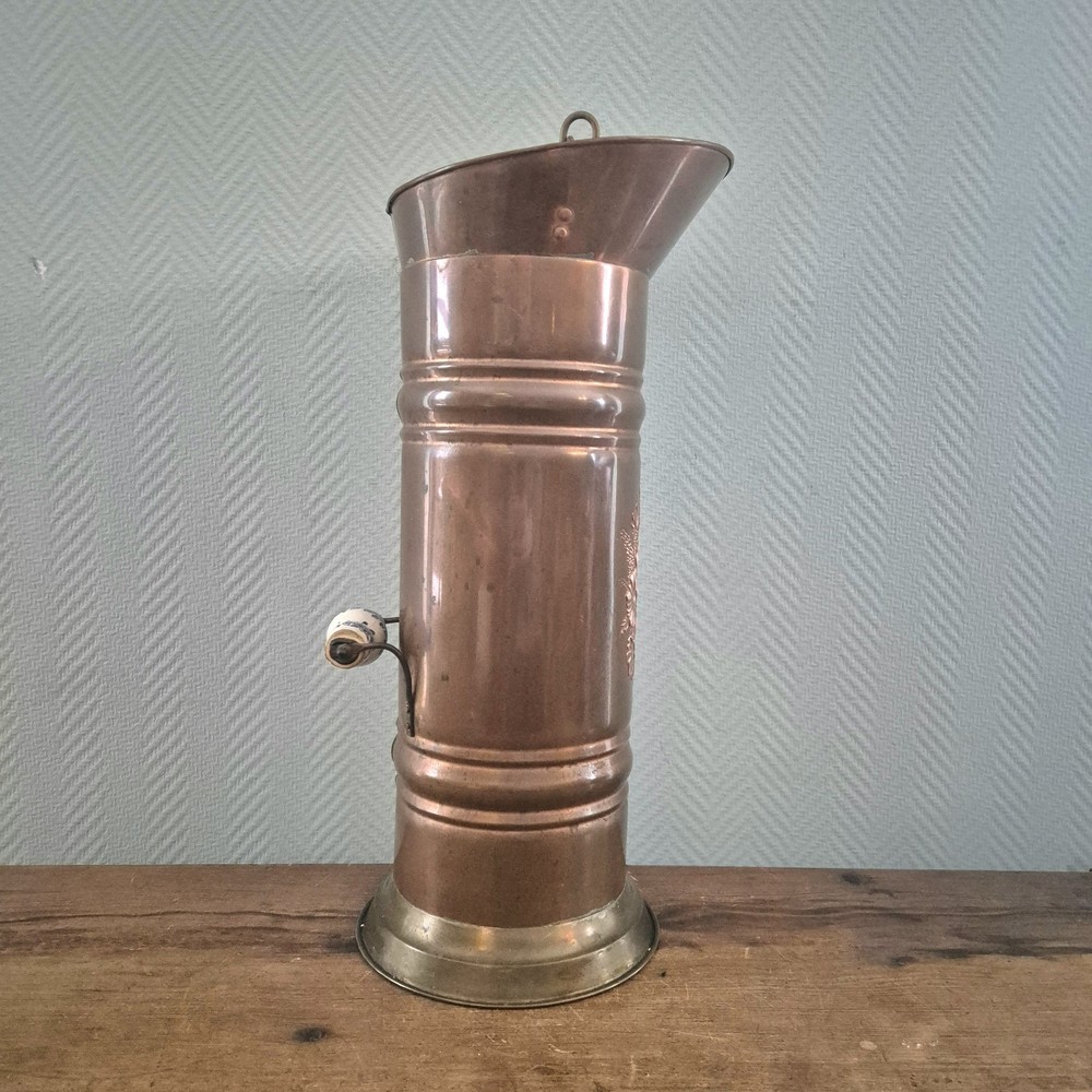 Antique Copper Coal Kit Coal Basket, Ashtray, Breathable, Brass Container