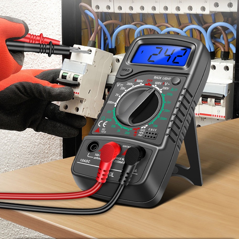 1Pc LCD Digital Multimeter Voltmeter Ammeter Ohmmeter Volt AC DC Diode Tester