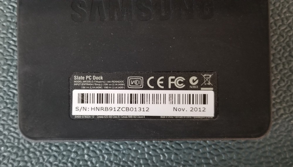 Samsung AA-RD5NDOC Electronics SLATE PC Docking Station (Black) Unit Only