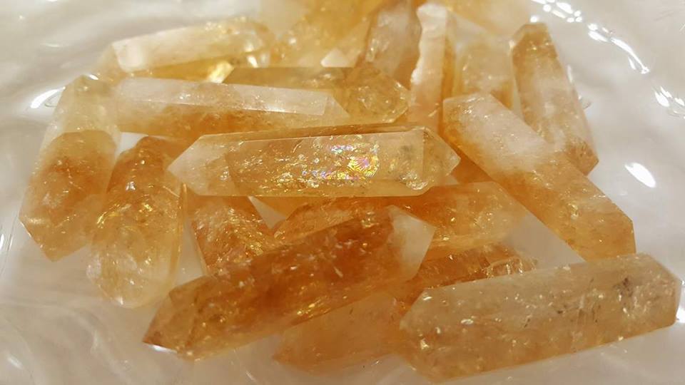 Double Terminated Citrine Crystals