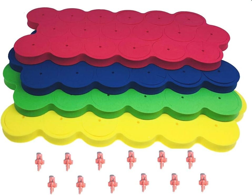 Efficient Clone Machine Collars 1.625 inch - 72 Pack with 12 Colorful Sprayers