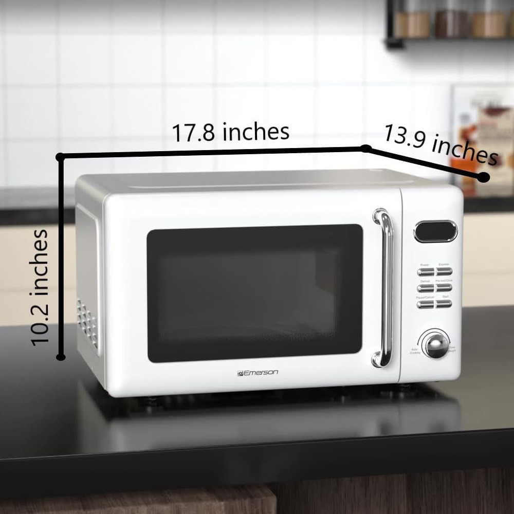 Horno microondas compacto de encimera con control de botones