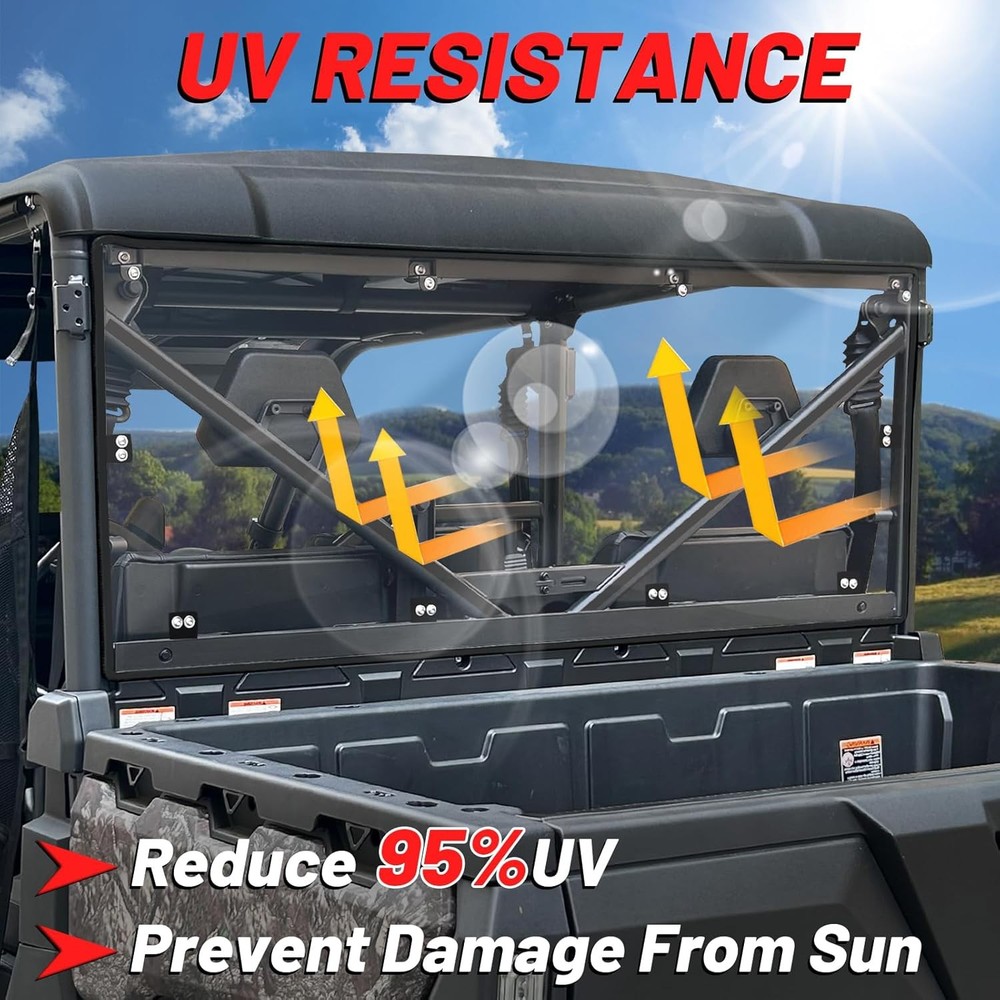 Rear Windshield Window Clear for CFMOTO UFORCE 1000 2019-2026