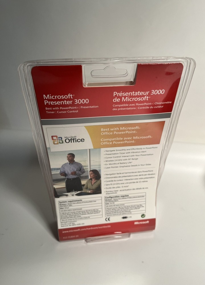 NEW Microsoft Office Presenter 3000 Power Point Timer Cursor Laser Wireless OEM