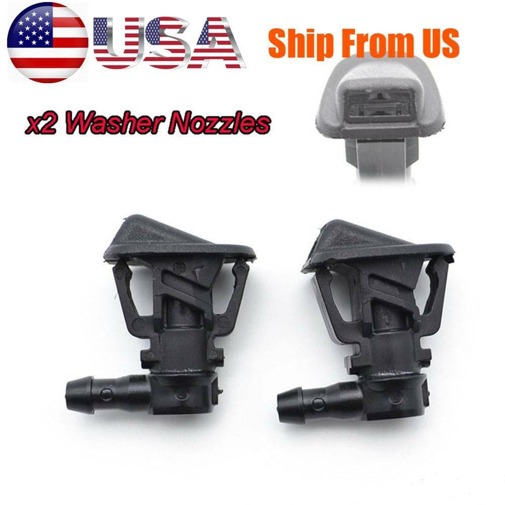 For Jeep Wrangler JK 2013-2017 Pair Front Windshield Wiper Washer Nozzle Spray
