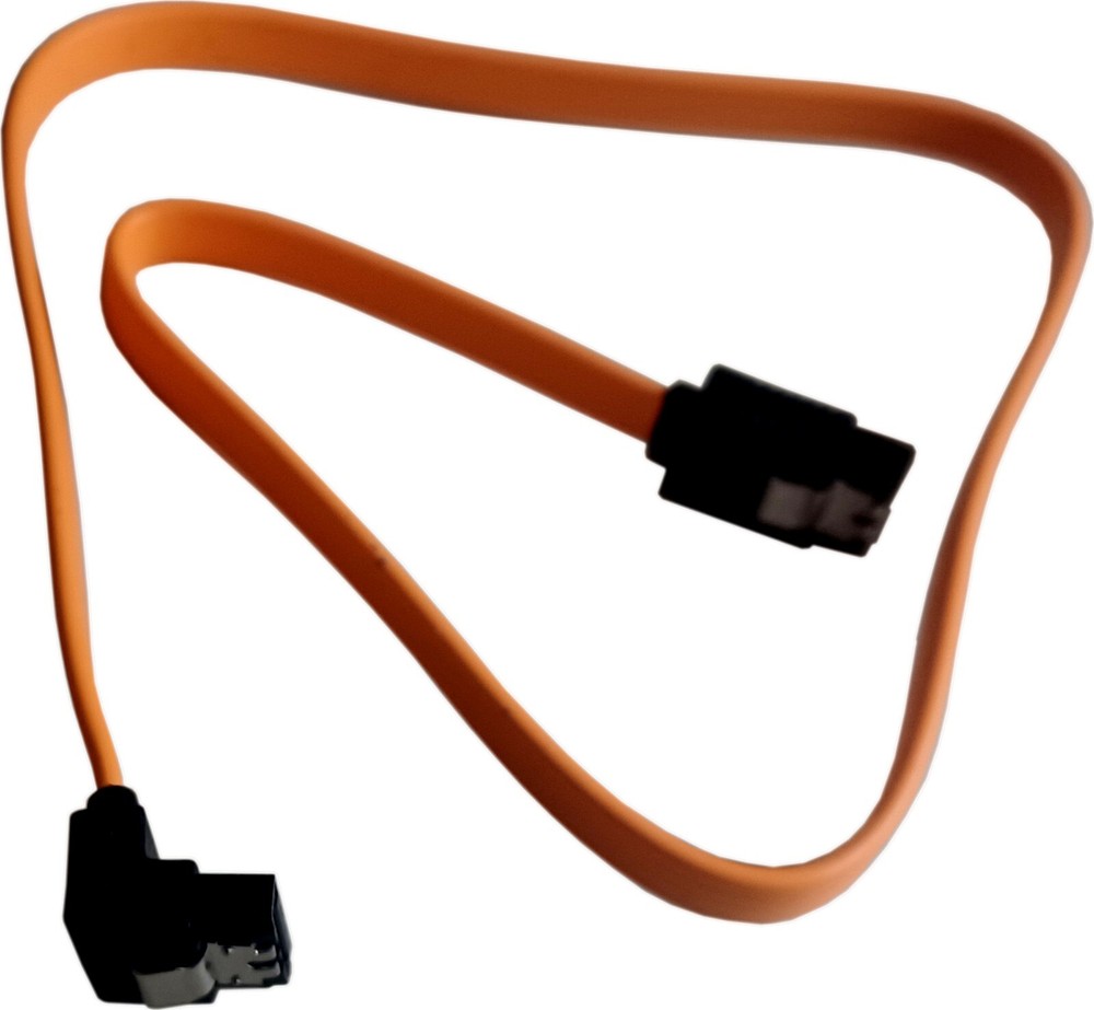 Cable SATA 7-Pin Data CD HDD SSD Drive 18" 90 Degree Right Angle Locking Clip