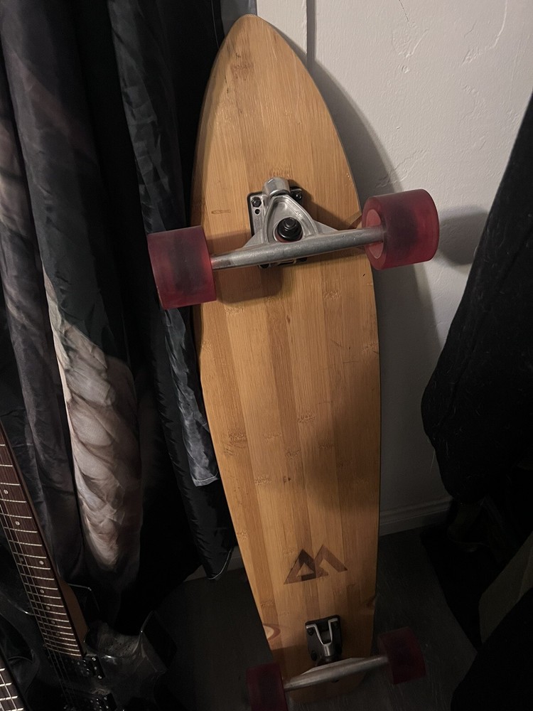 Magneto Longboard Skateboard 44 Inch Kicktail Cruiser Maple & Bamboo Deck