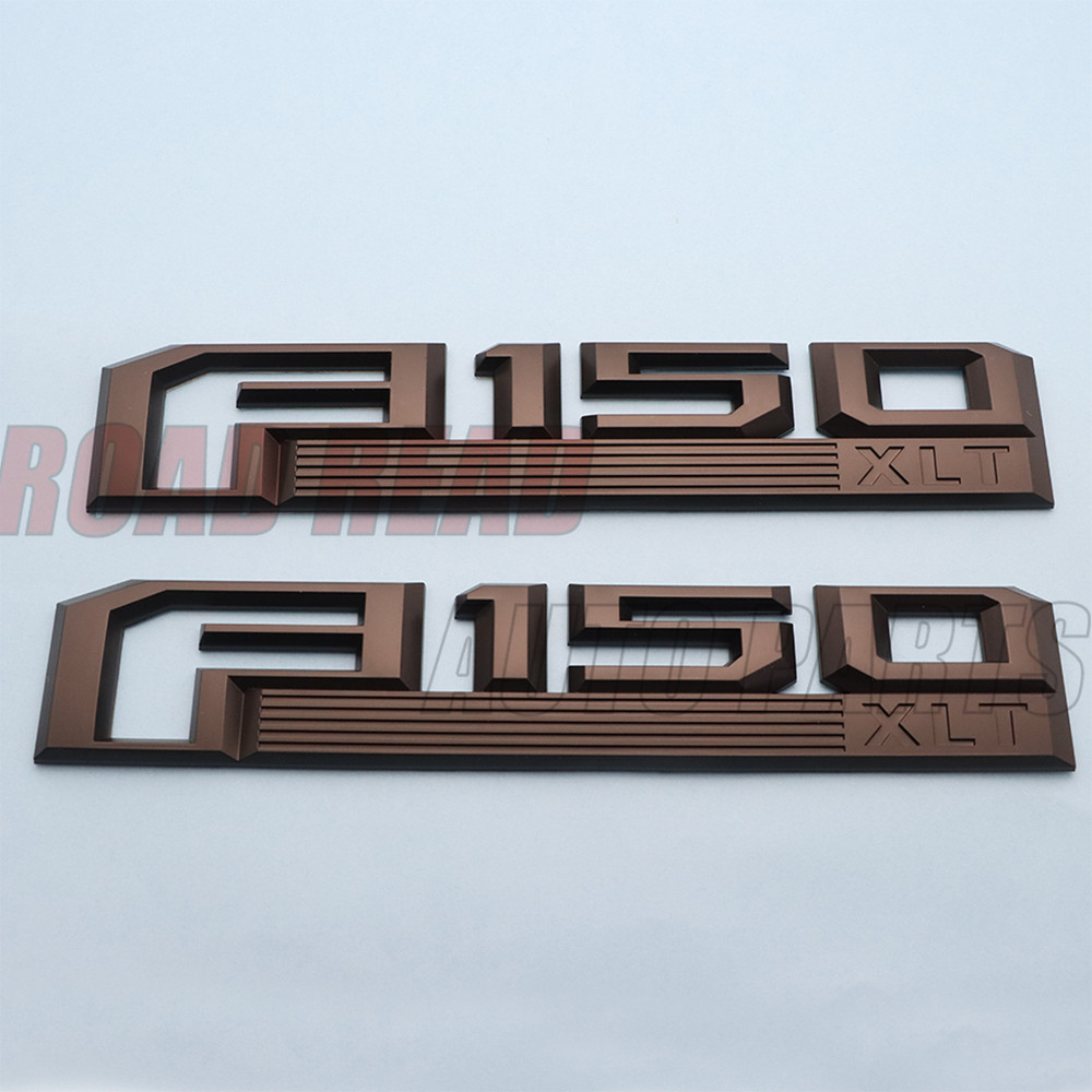 2PCS Fender Emblems For XLT 2015-2020 Replacement Badges Matte Black