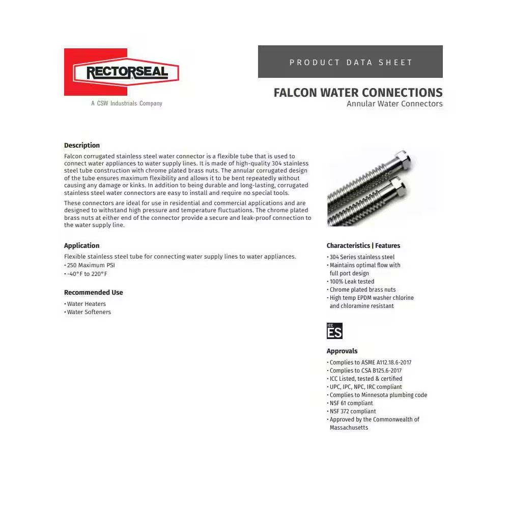 3/4 In. FIP X 3/4 In. FIP X 18 In. Ultra Flex Corrugated 304 Stainless Steel Wat